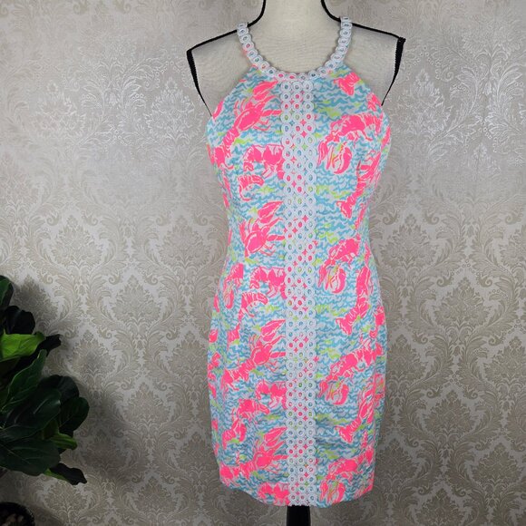 Lilly Pulitzer Dresses & Skirts - Lilly Pulitzer Size 8 Pearl Shift Dress in Resort White Pop Up Lobstah Roll NWT
